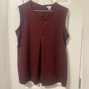 J. CREW pleated front crepe top 8 EUC